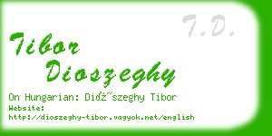 tibor dioszeghy business card